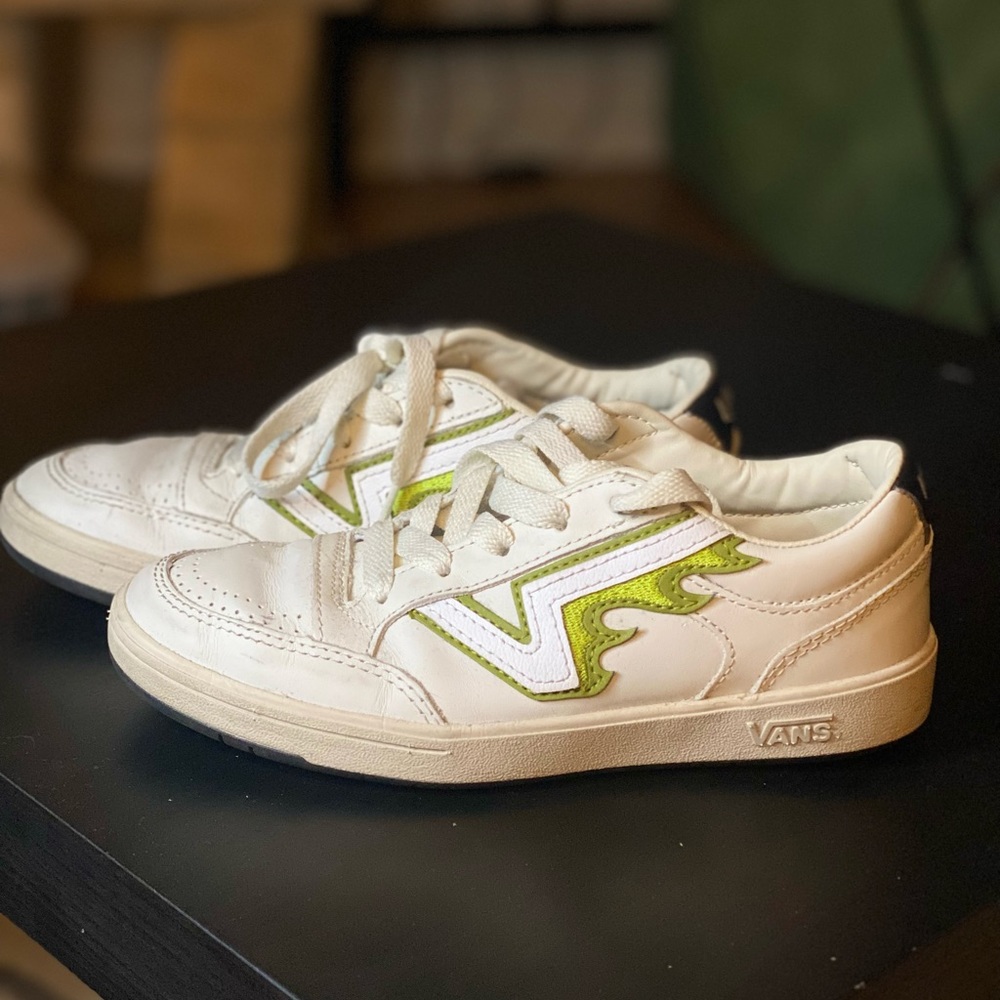 Comfy Cush Lowland Vans Lime Green Flame size 5.5 women